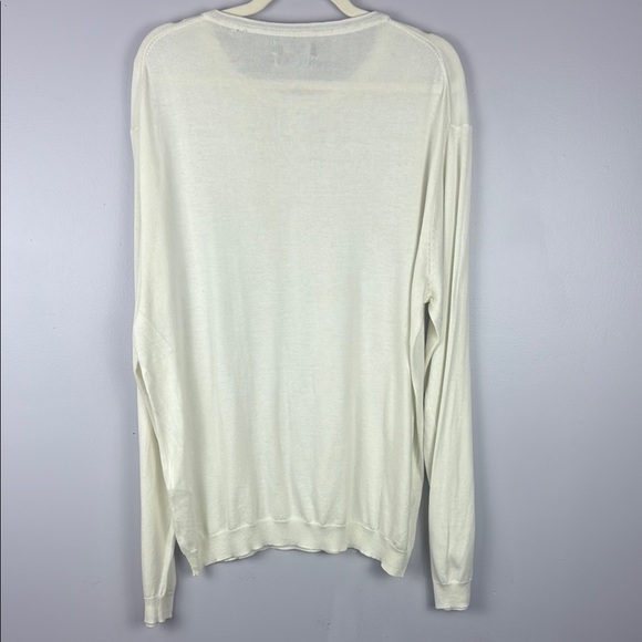 Gant White Cream Cotton Silk Wool Blend Crewneck Sweater Size XL - Picture 9 of 9